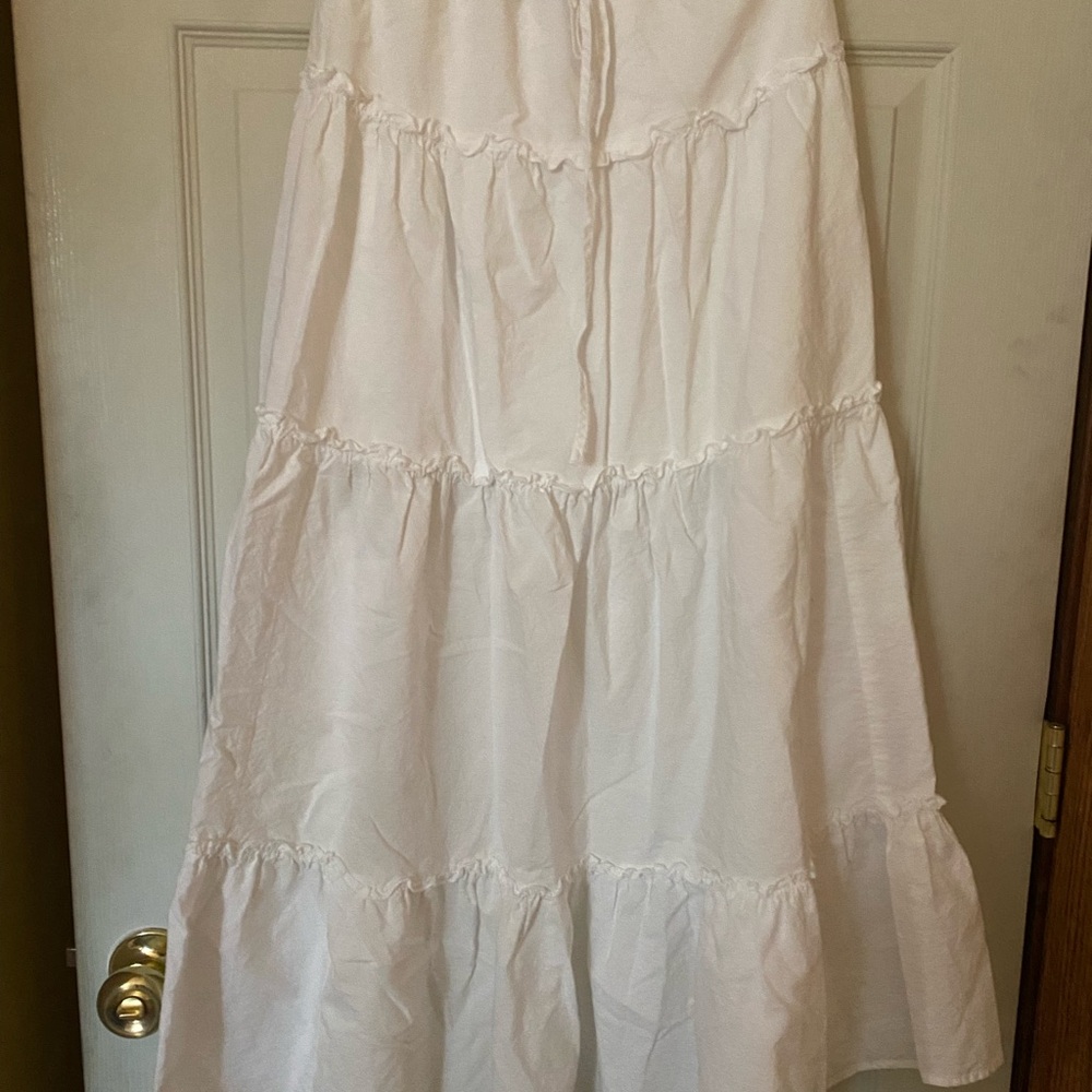 wild fable White Tiered Maxi Skirt